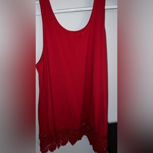Xl red tank top - never worn
